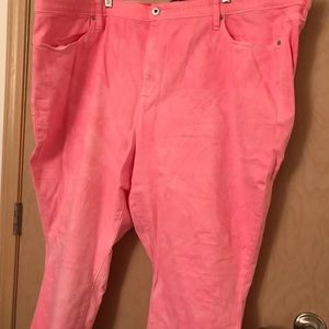 Torrid Pink Sky High Skinny Crop Capris Size 6